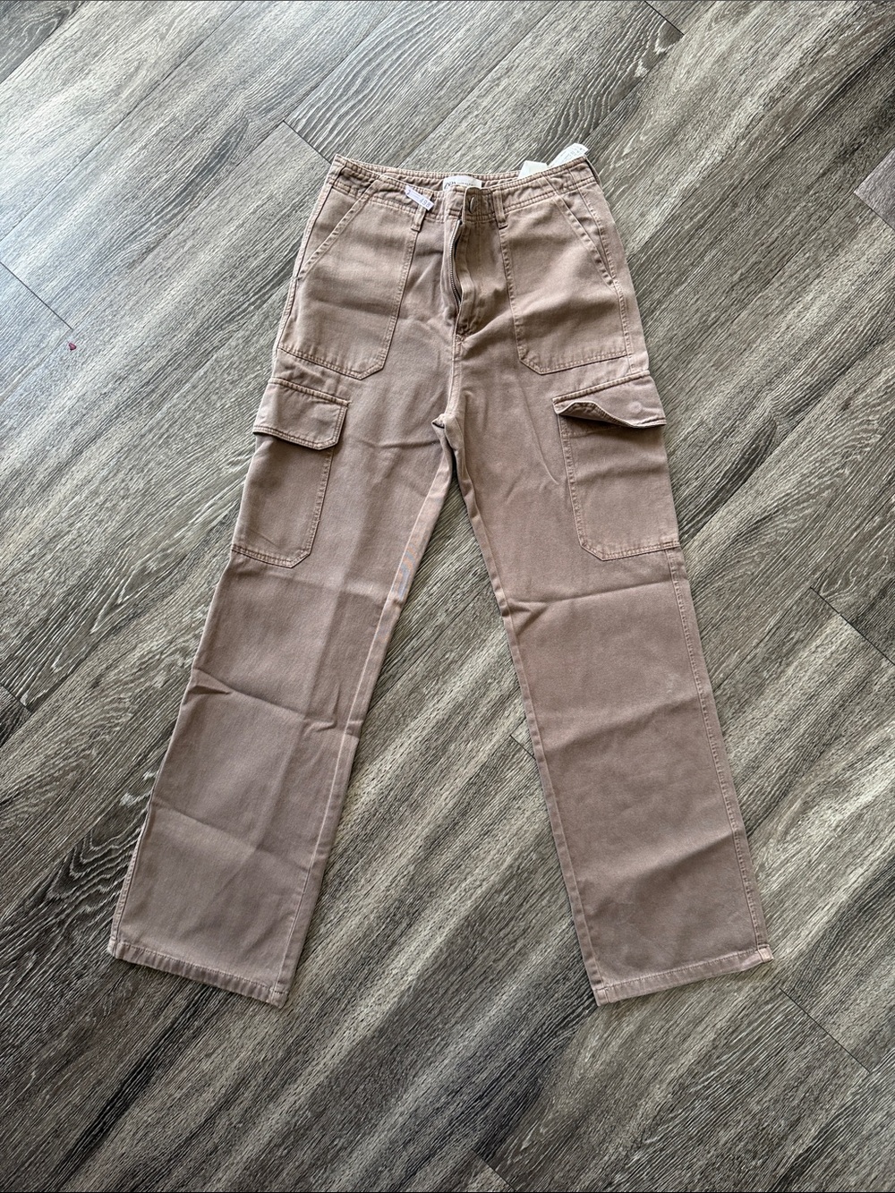 Zara Brown Cargo Pants with Side Pockets